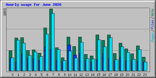 Hourly usage for June 2026